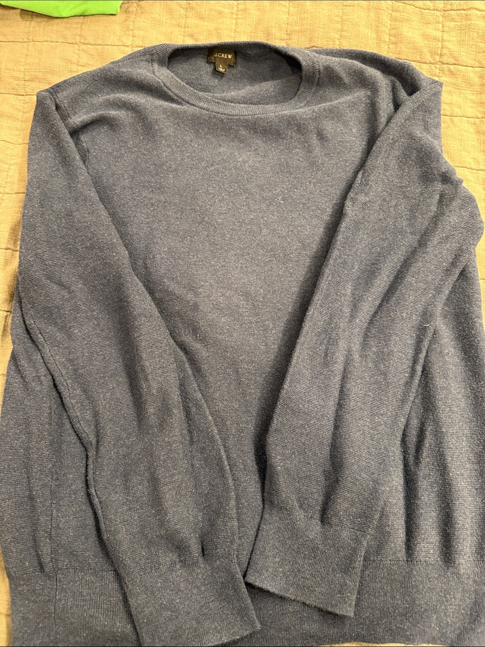 J. Crew Heathered Blue Crewneck Sweater